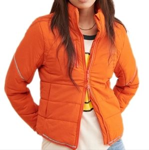 FP Movement Gathering Storm Run Puffer Jacket XS Red Orange